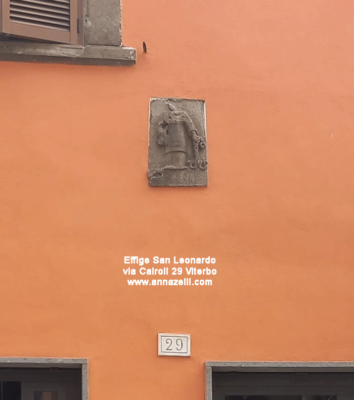 simbolo effige san leonardo via cairoli 29 viterbo info e foto anna zelli