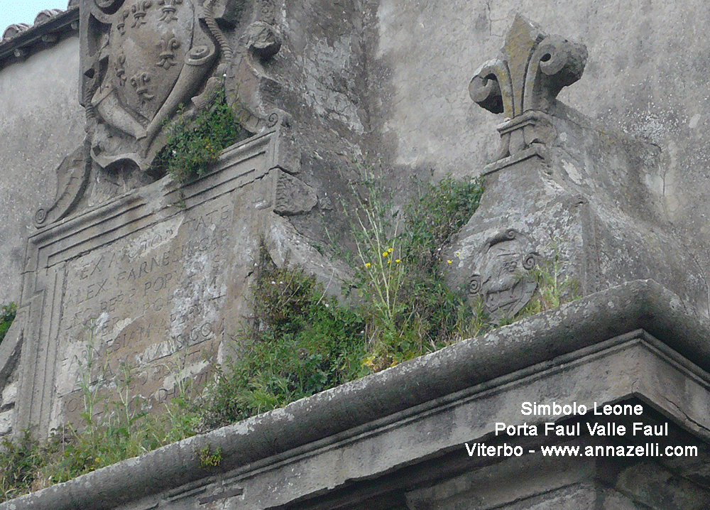 simbolo leone a porta faul valle faul viterbo info e foto anna zelli