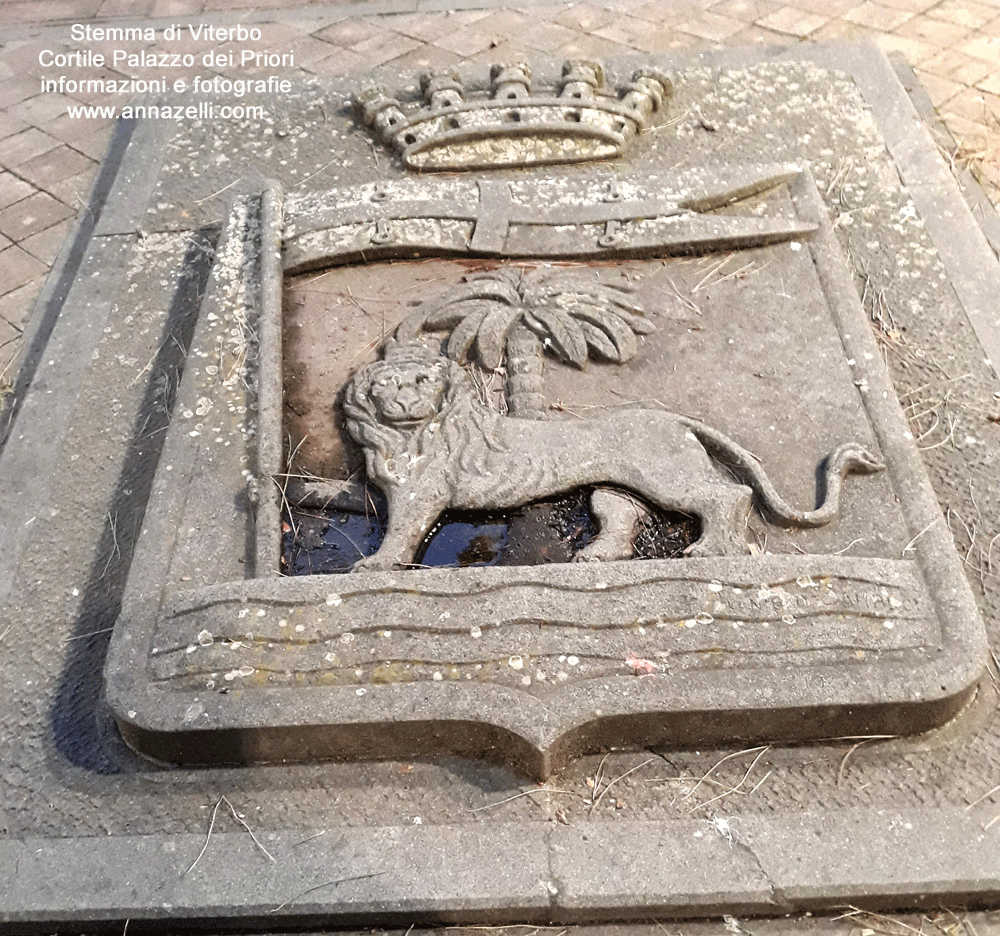 viterbo simbolo leone stemma comune viterbo al giardino dei priori_info e foto