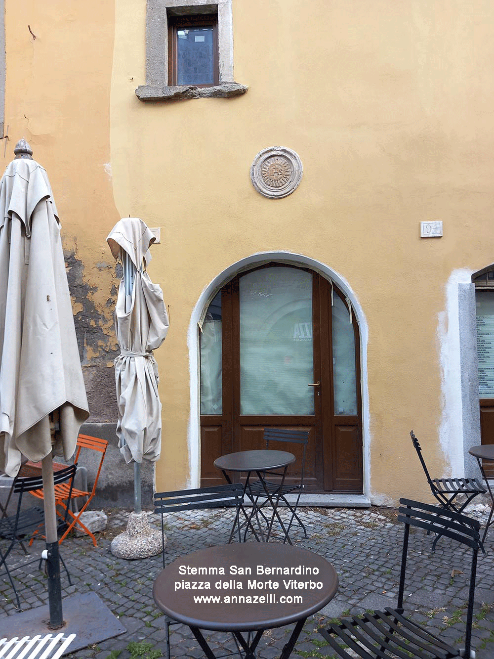 stemma di san bernardino piazza della morte viterbo info e foto anna zelli