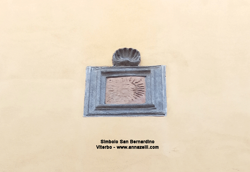 simbolo san bernardino via della torre viterbo centro storico info e foto anna zelli