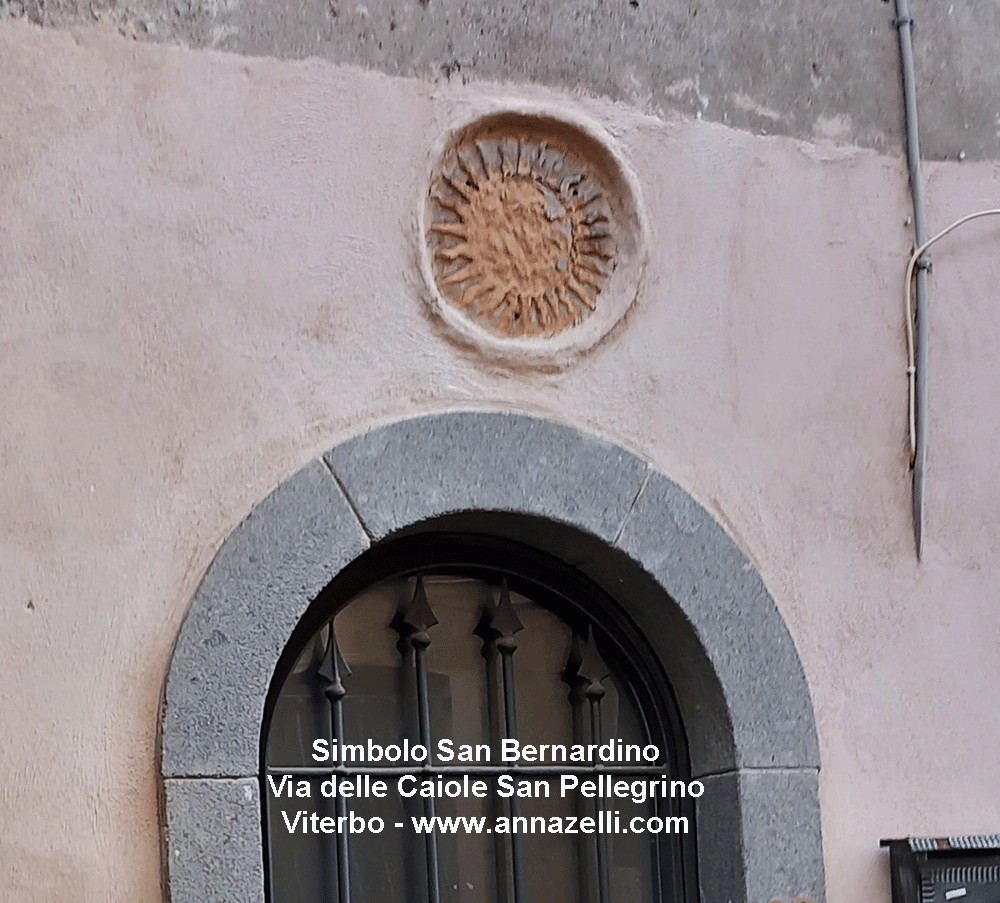 simbolo san bernardino via delle caiole san pellegrino viterbo info e foto anna zelli