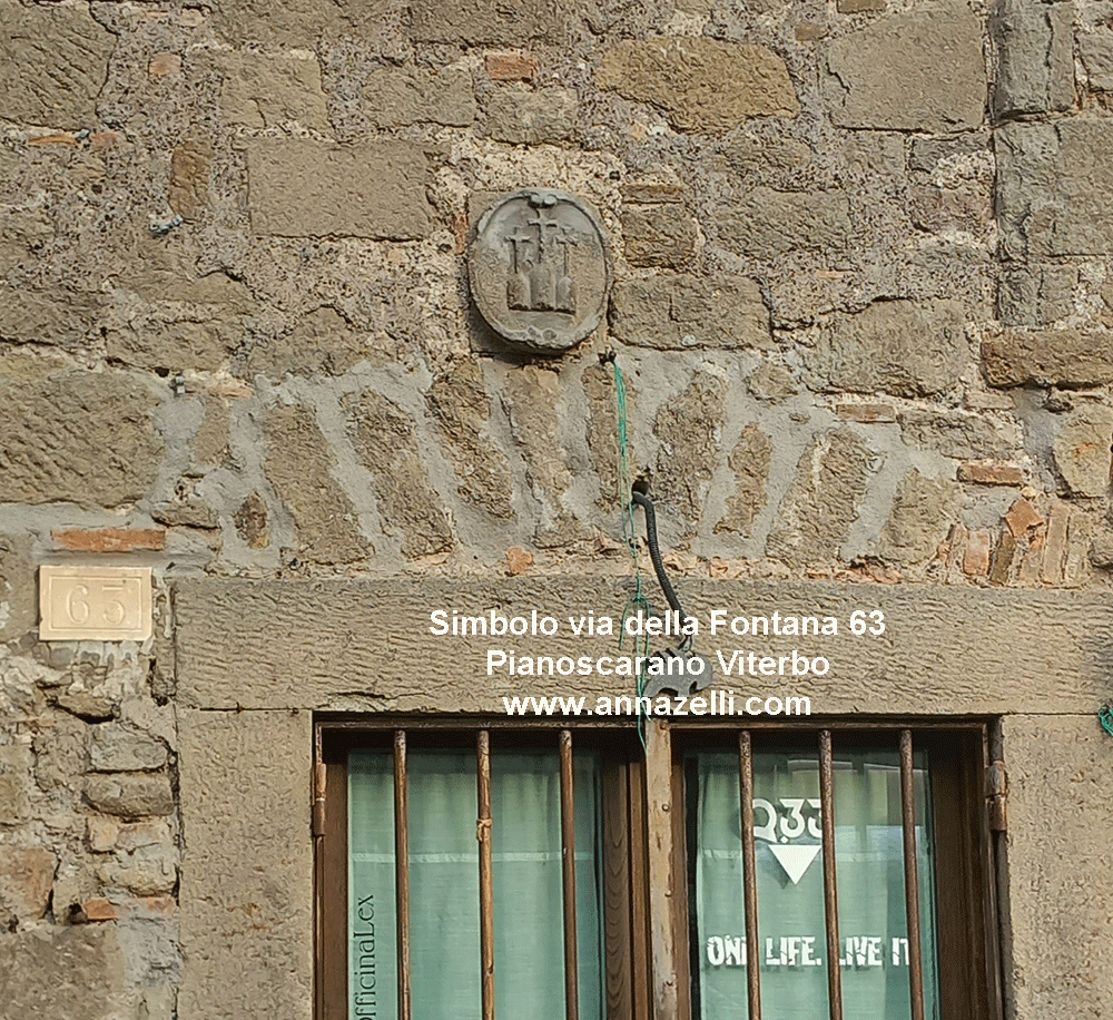 Simbolo Via della Fontana 63 Pianocarano Vie di Viterbo -  Stemmi a Viterbo