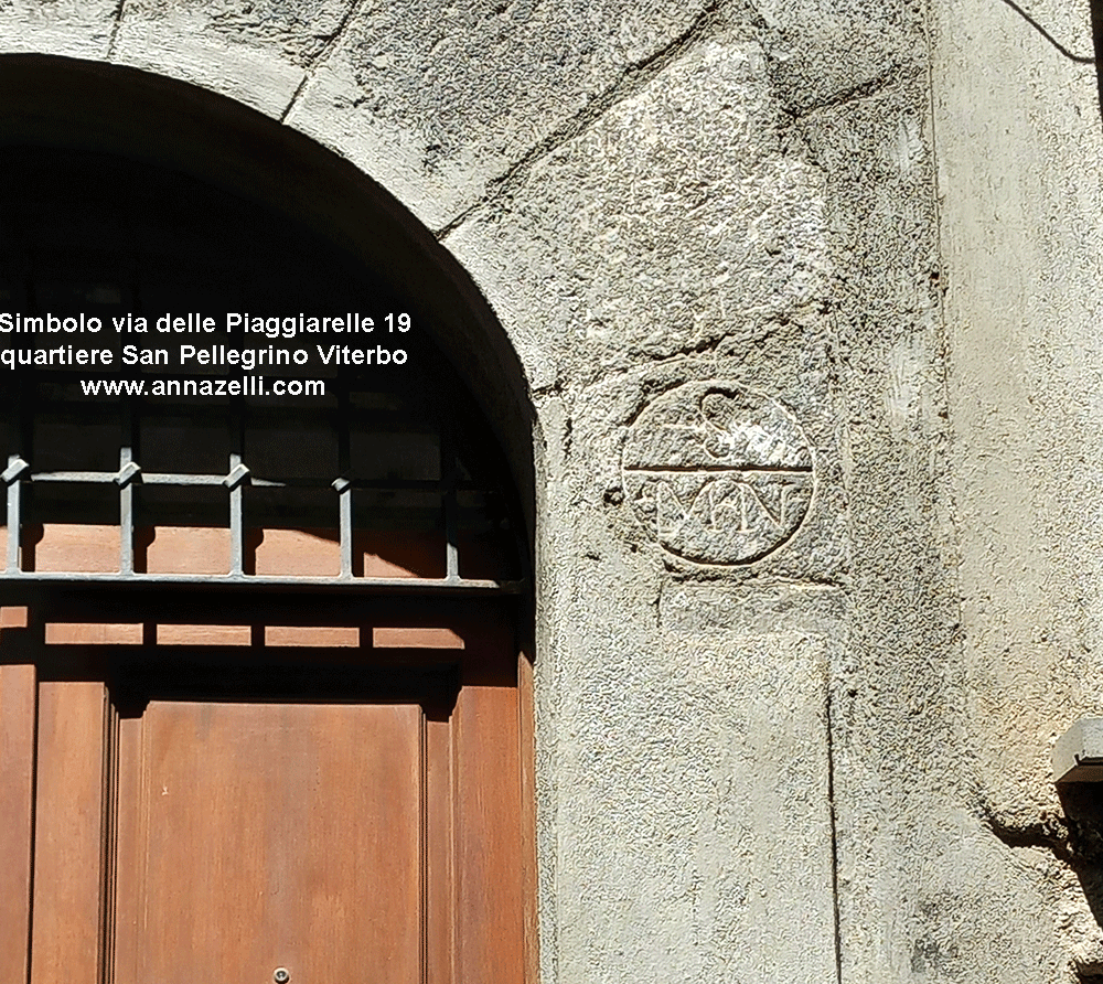 simbolo a via delle piaggiarelle viterbo quartiere medioevale san pellegrino info e foto anna zelli