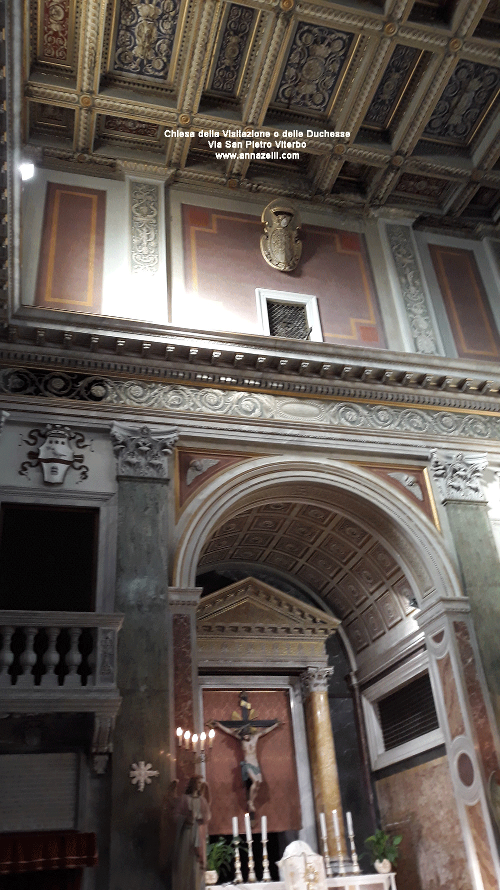 interno chiesa della visitazione o delle duchesse via san pietro viterbo info foto anna zelli