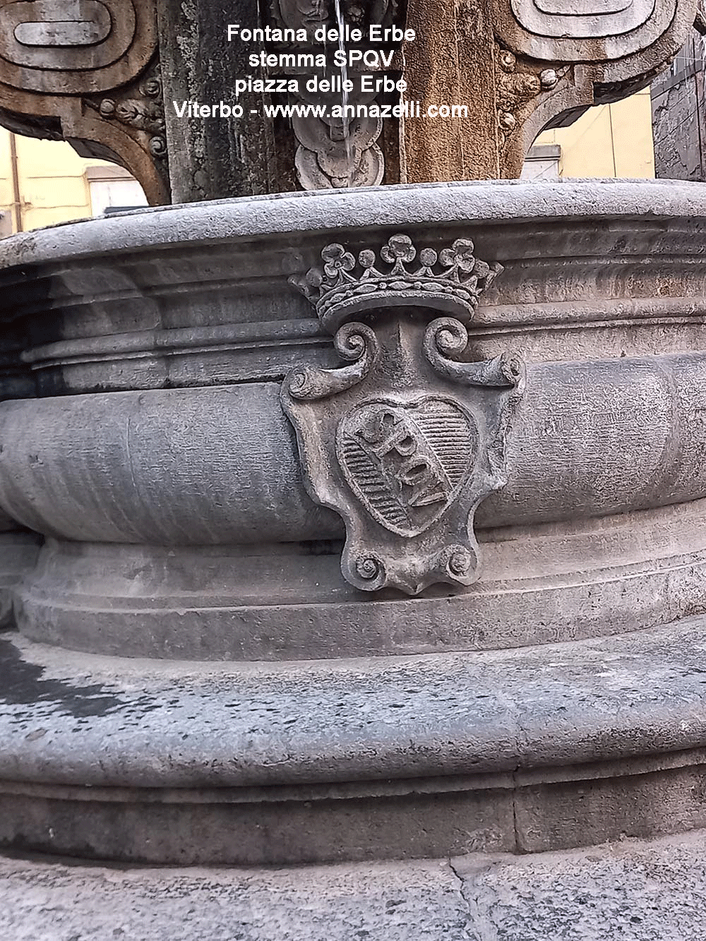 stemma SPQV fontana dei leoni piazza delle erbe viterbo info e foto anna zelli