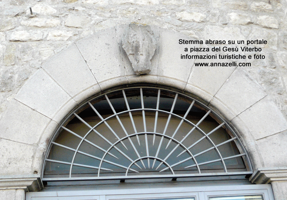 stemma abraso a piazza del gesù viterbo info e foto anna zelli