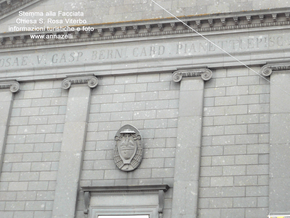 stemma alla chiesa di santa rosa viterbo centro storico info e foto anna zelli