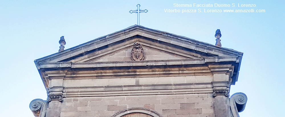 stemma facciata duomo san lorenzo piazza san lorenzo viterbo info e foto anna zelli