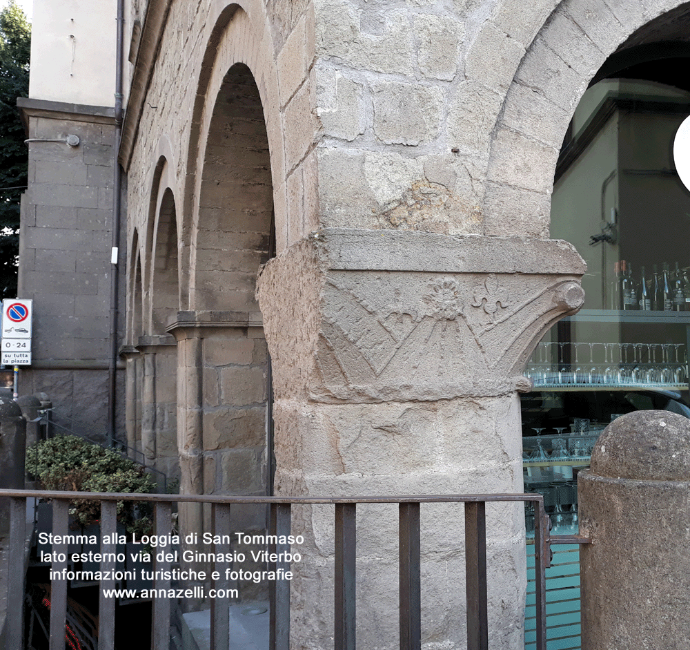 stemmi alla loggia di san tommaso via del ginnasio viterbo info e foto