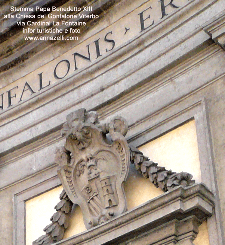 stemma papa benedetto XIII alla chiesa del gonfalone viterbo