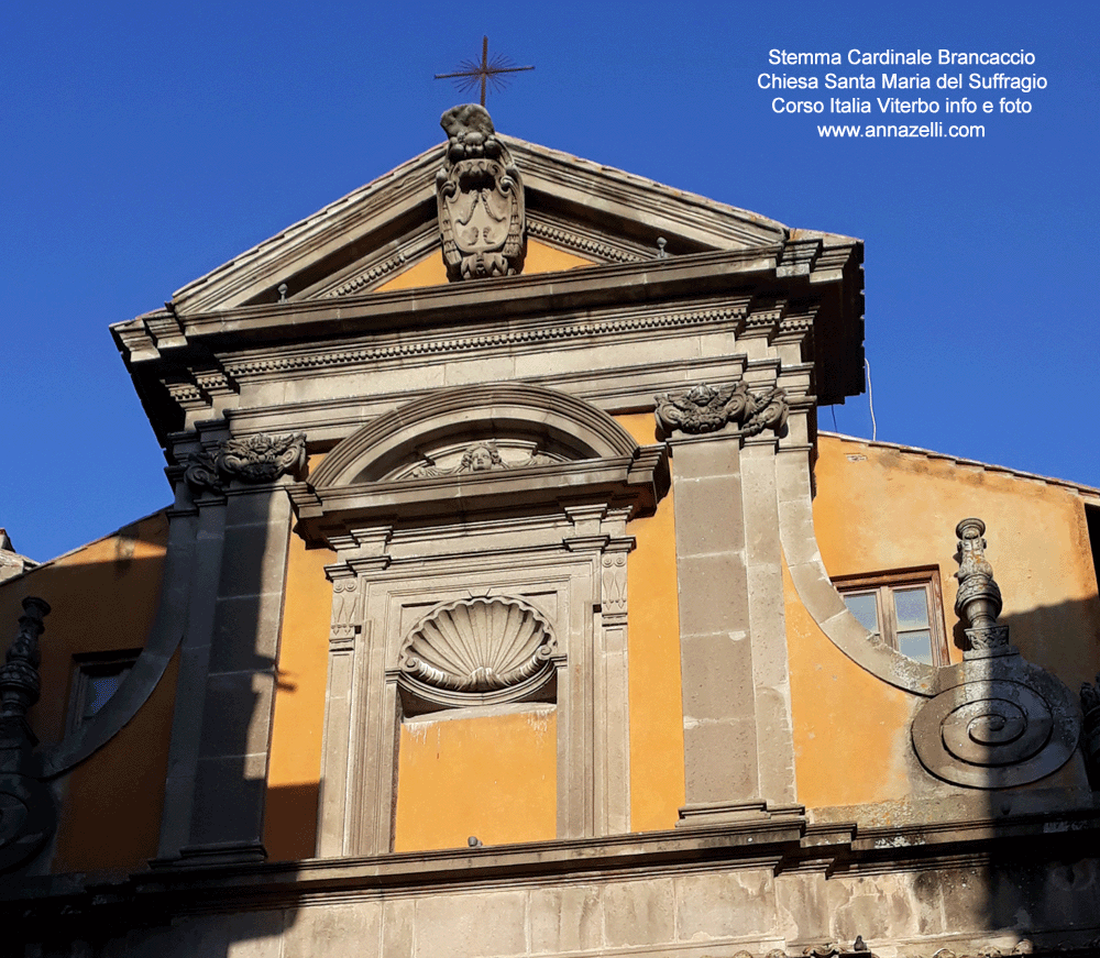 Stemma del Cardinale Brancaccio Chiesa Santa Maria del Suffragio Corso Italia Viterbo info e foto Anna Zelli