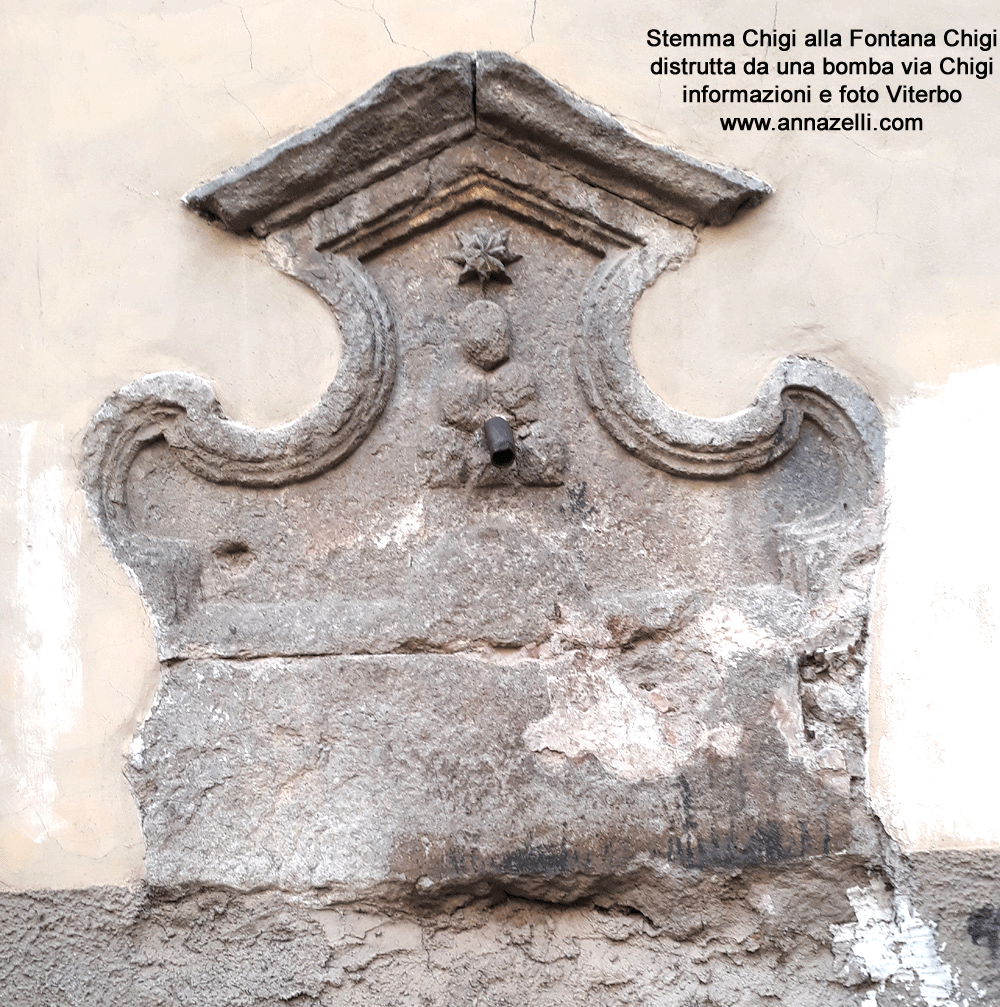 viterbo stemma chigi alla fontana di fronte palazzo chigi via chigi