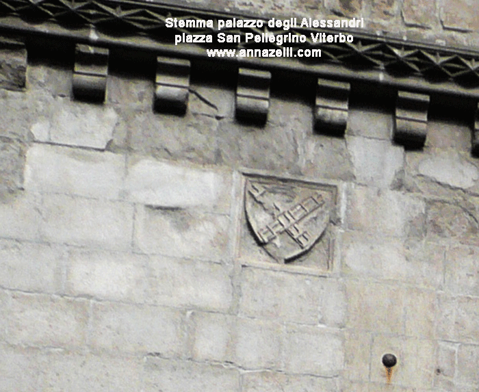 stemma palazzo degli alessandri piazza san pellegrino viterbo info e foto anna zelli