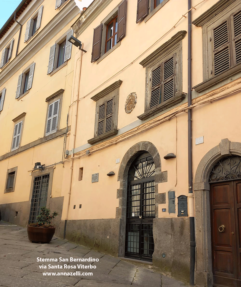 stemma san bernardino via santa rosa viterbo info e foto anna zelli