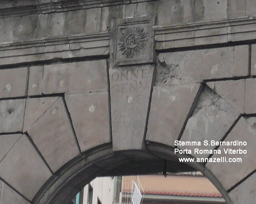 stemma san bernardino a porta romana viterbo info e foto anna zelli