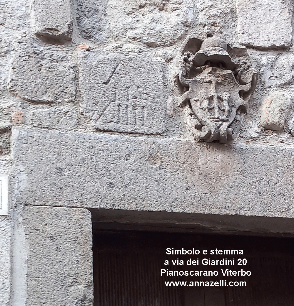 simbolo e stemma a via dei giardini pianoscarano viterbo info e foto anna zelli