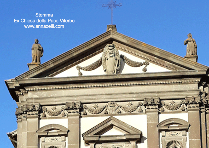 stemma ex chiesa della pace piazza luigi concetti viterbo centro storico