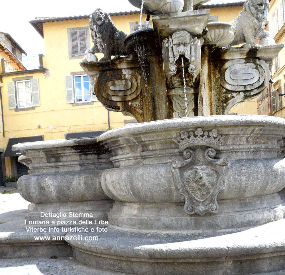 stemma fontana a piazza delle erbe viterbo centro storico info foto anna zelli