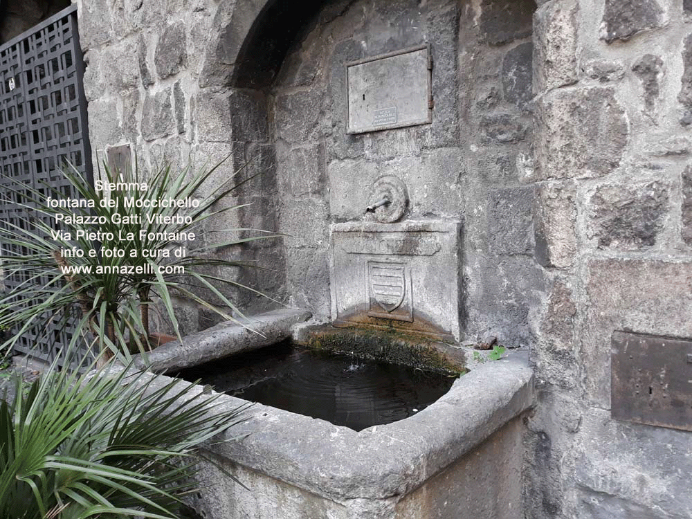 stemmi fontana del moccichello al palazzo gatti via cardinal pietro la fontaine foto anna zelli
