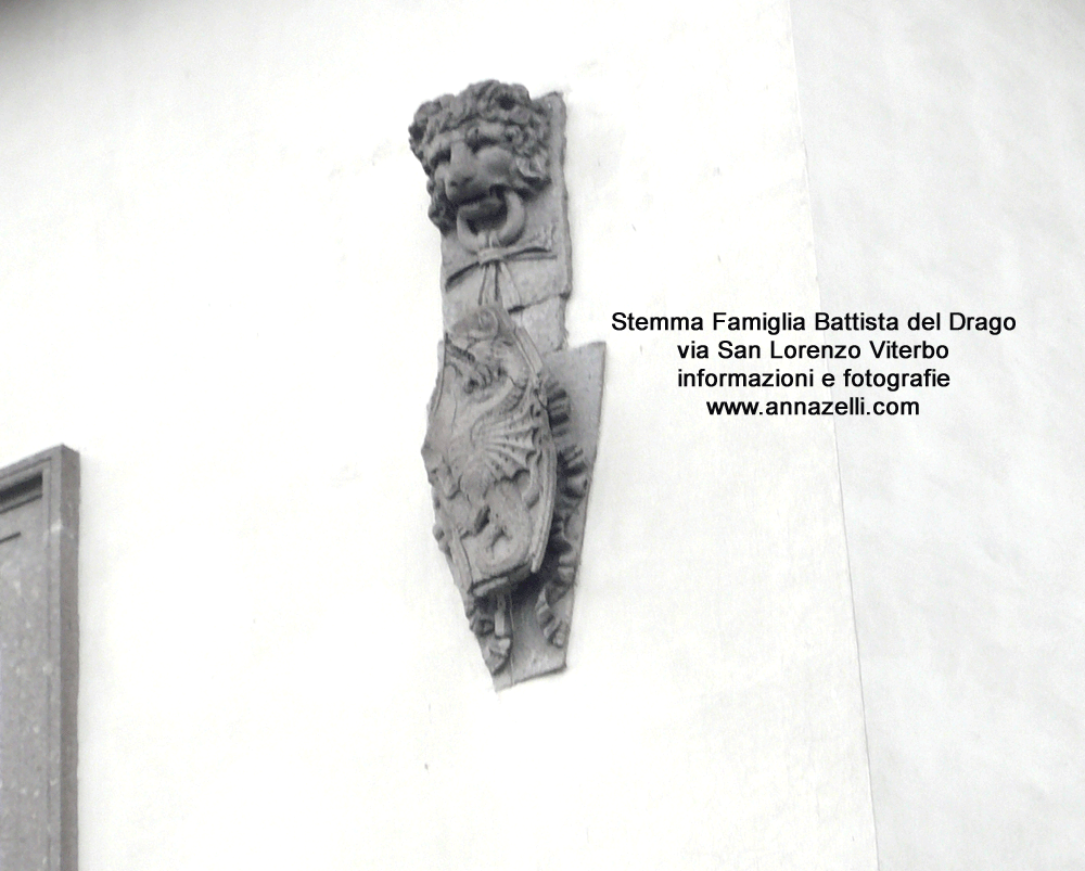 stemma al palazzo battista del drago via san lorenzo viterbo informazioni e foto