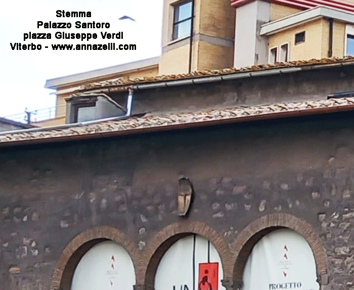 stemma palazzo santoro piazza giuseppe verdi viterbo info e foto anna zelli