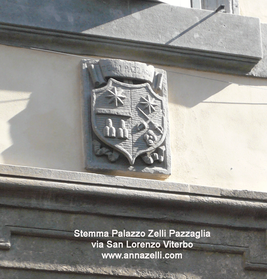 stemma palazzo zelli pazzaglia via san lorenzo viterbo info e foto anna zelli