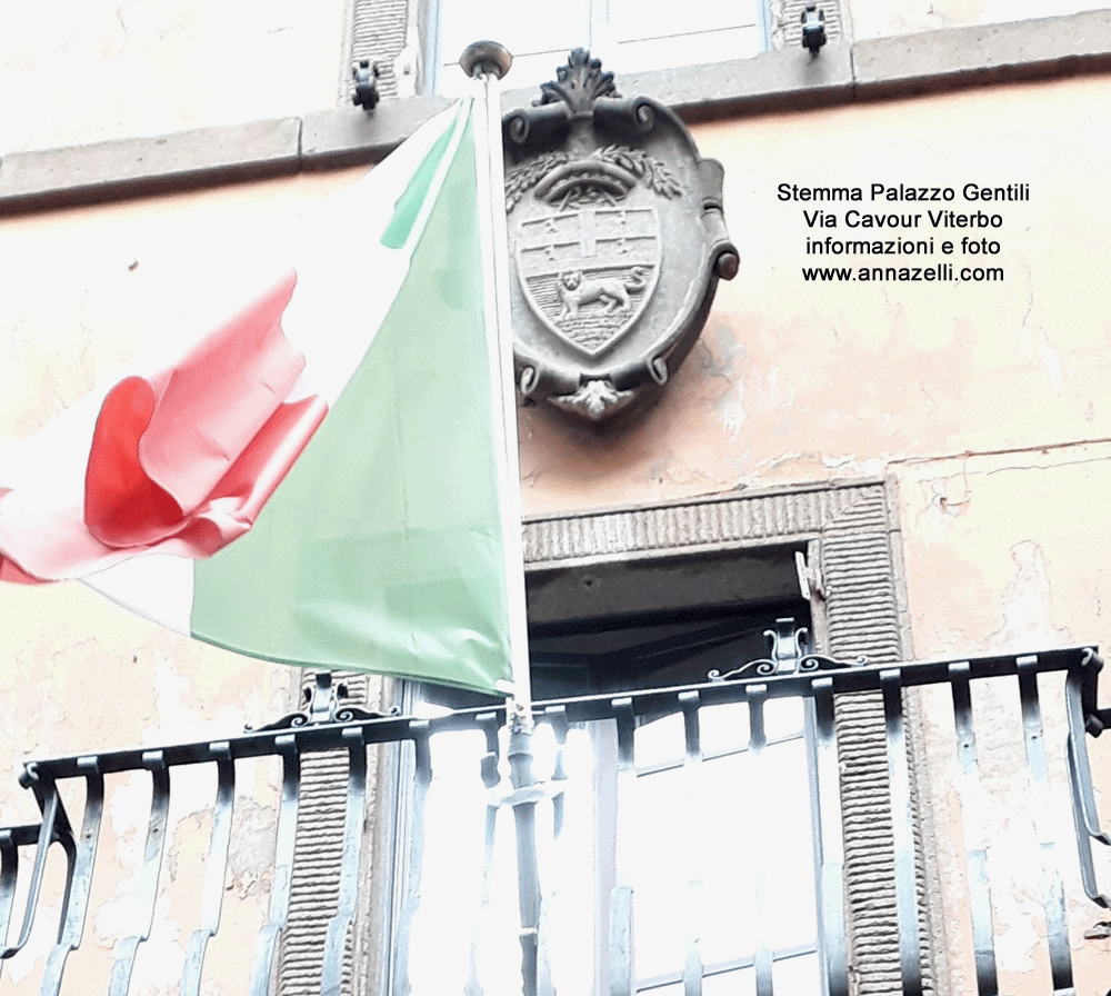stemma palazzo gentili via cavour 13 viterbo info e foto anna zelli