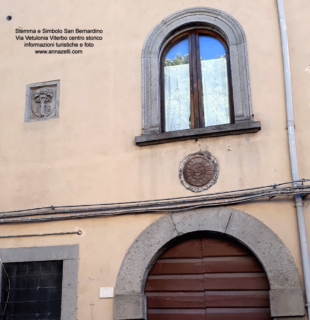 stemma sibolo san bernardino a via vetulonia viterbo centro storico info e foto anna zelli