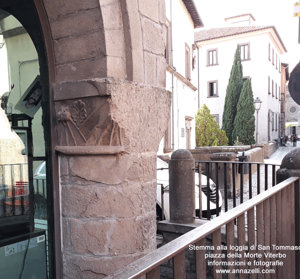 stemma alla loggia di san tommaso viterbo piazza della morte
