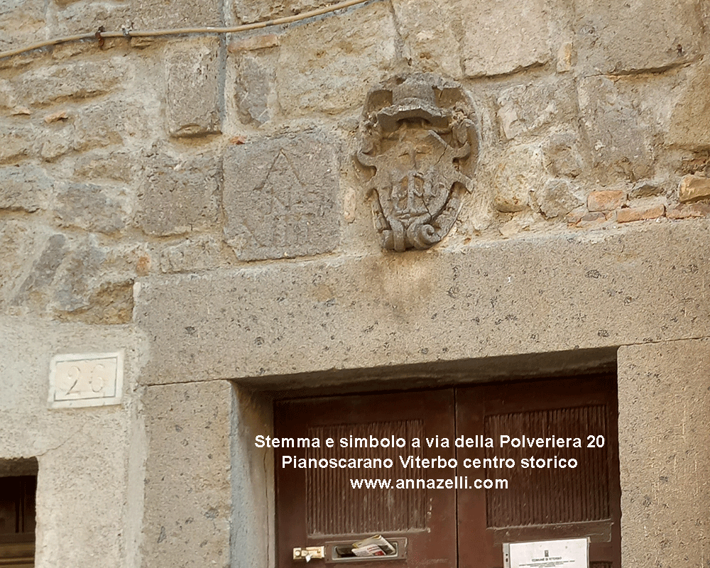 stemma e simbolo a via della polveriera 20 pianoscarano viterbo centro storico