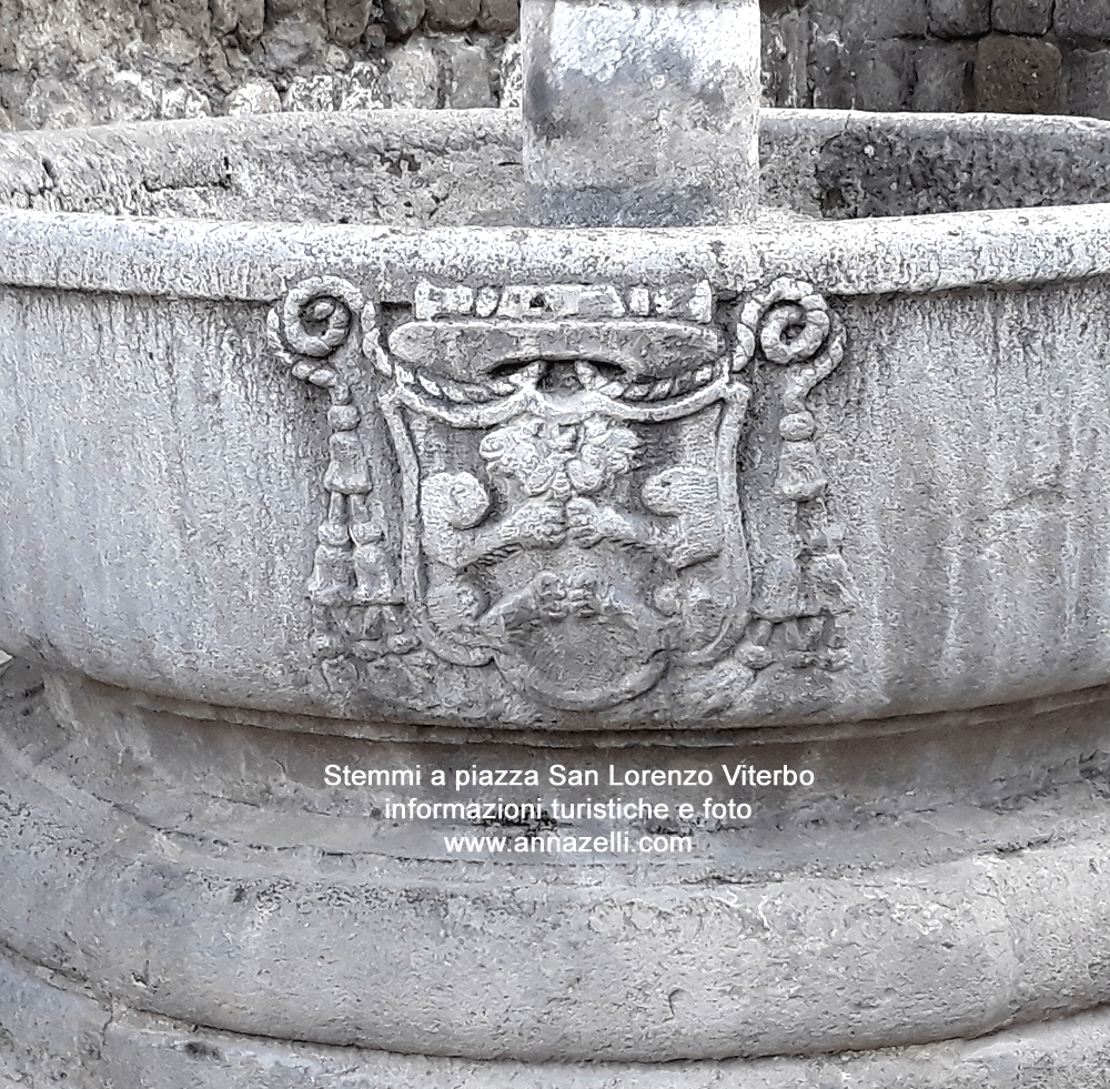 stemmi e lapidi a piazza san lorenzo viterbo