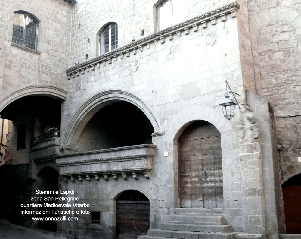 stemmi e lapidi zona san pellegrino quartiere medioevale viterbo centro info e foto anna zelli