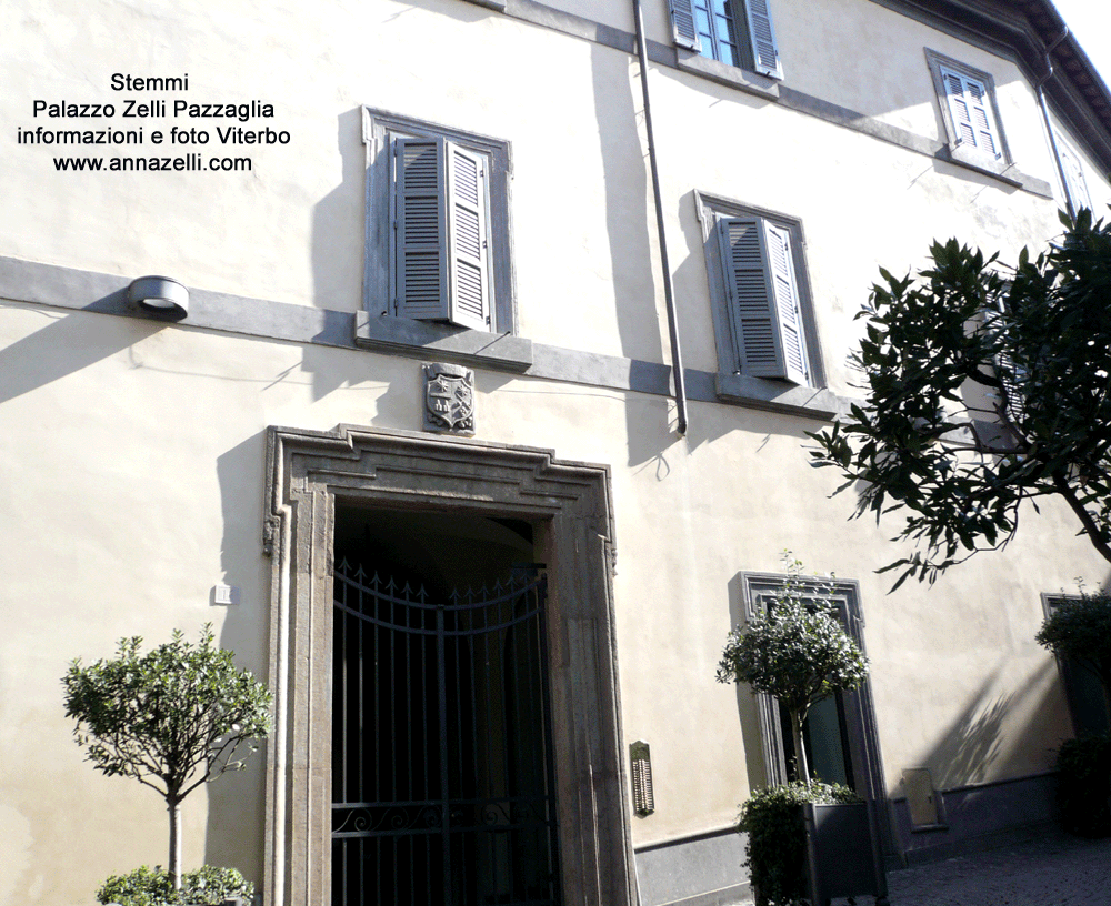 stemmi al palazzo zelli pazzaglia via san lorenzo viterbo info e foto anna zelli