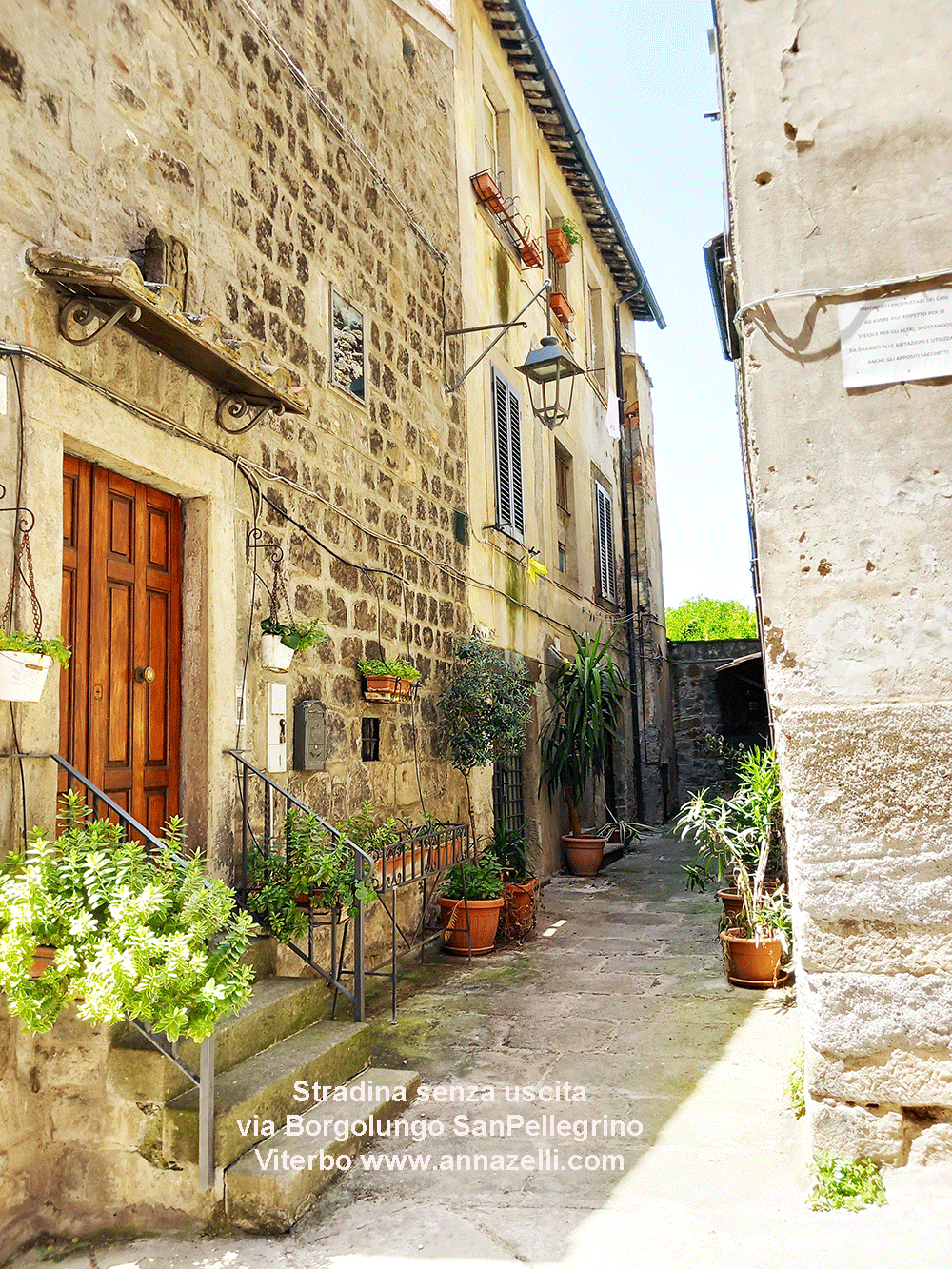 strada senza uscita via borgoluno san pellegrino viterbo quartiere medioevale info e foto anna zell