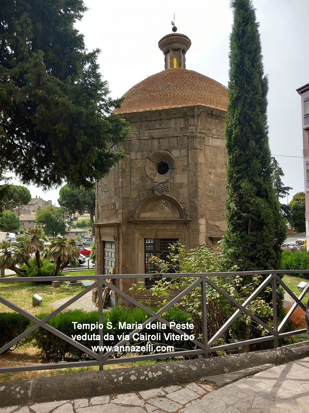 tempio santa maria della peste veduta da via cairoli viterbo info e foto anna zelli