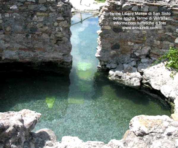 terme libere delle masse di san sisto o terme di vetralla info e foto