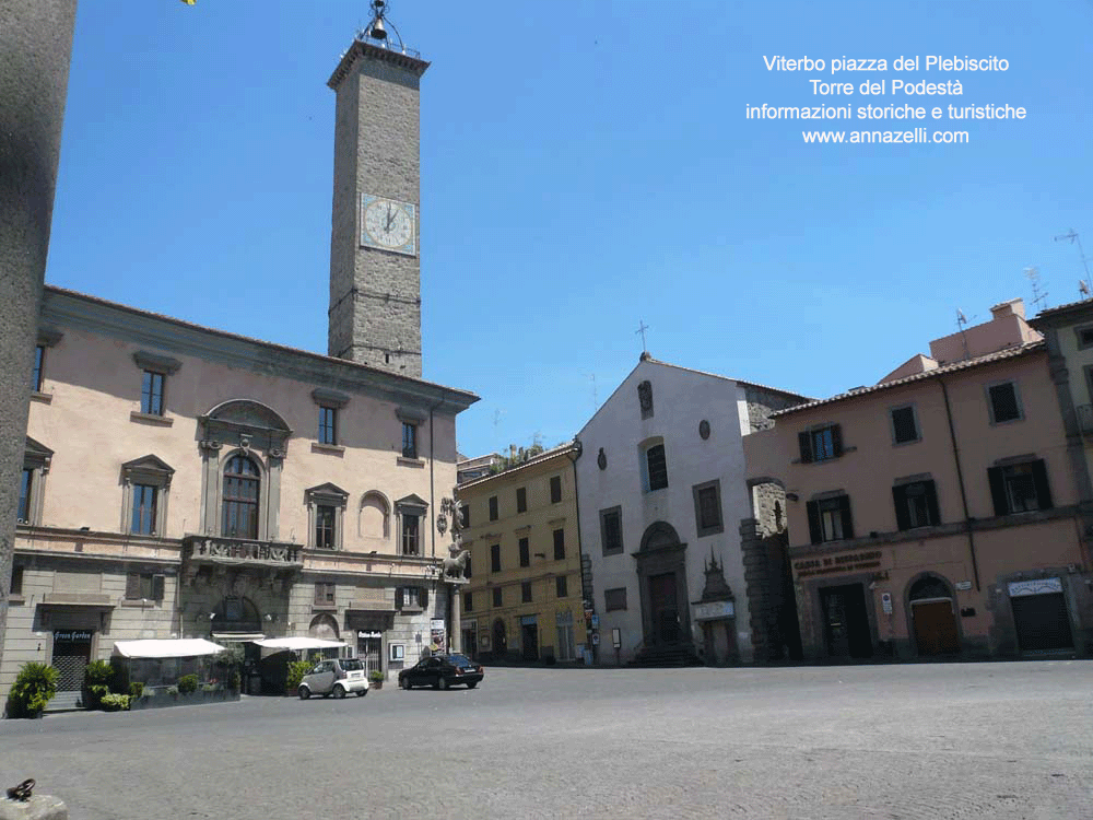 viterbo torre del podestà piazza del plebisicito comune foto anna zelli