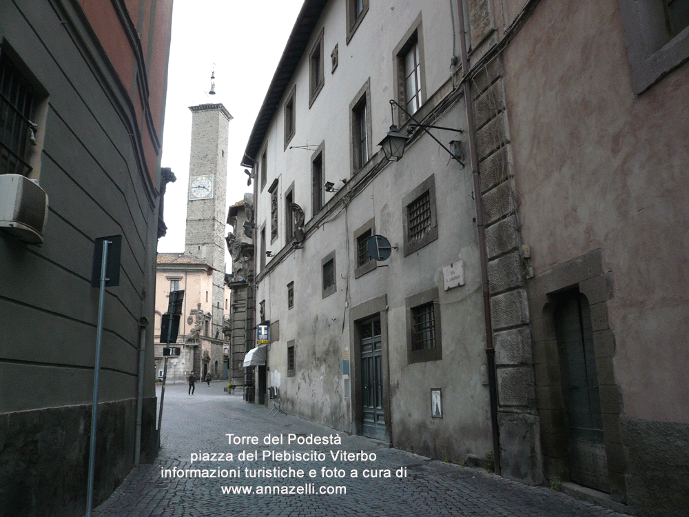 viterbo torre del_podestà veduta da via san lorenzo foto anna zelli