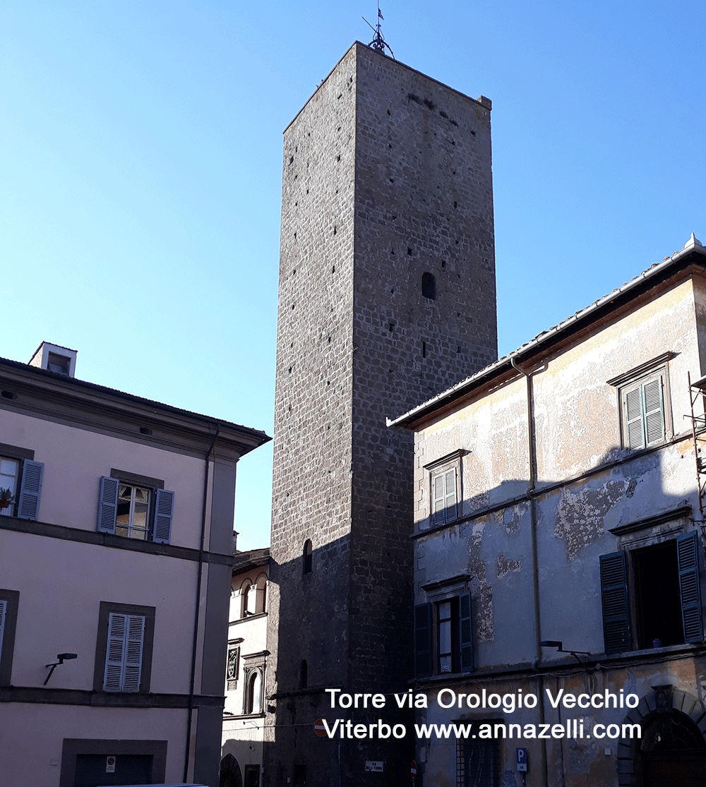 torre via orologio vecchio viterbo centro storico