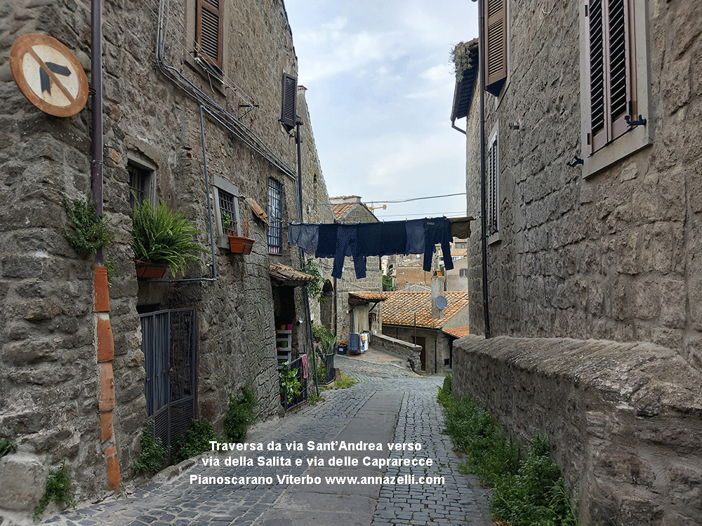 traversa da via sant'andrea verso via della salita e via delle caprarecce pianoscarano viterbo