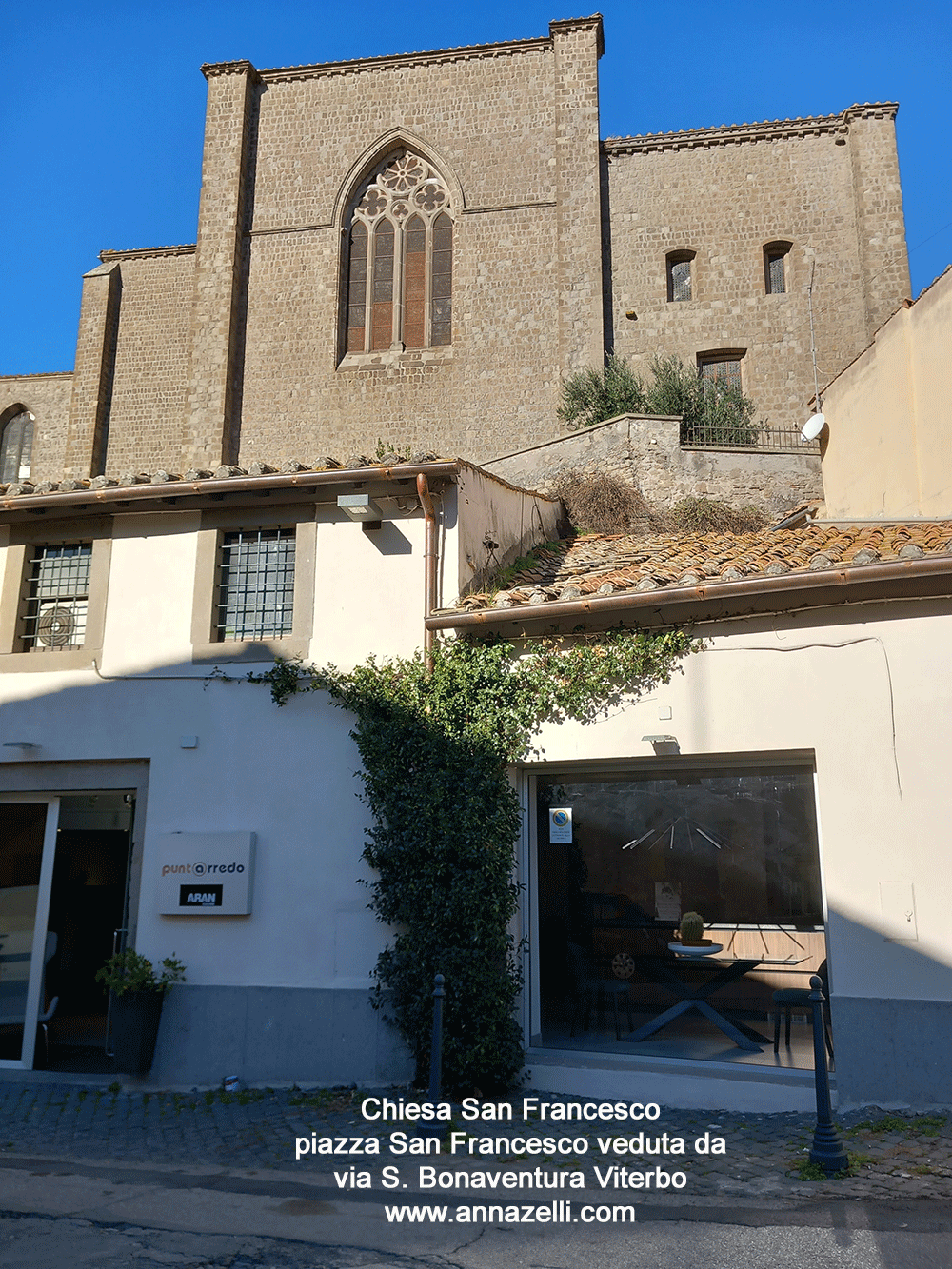 veduta chiesa san francesco da via san bonaventura viterbo info e foto anna zelli