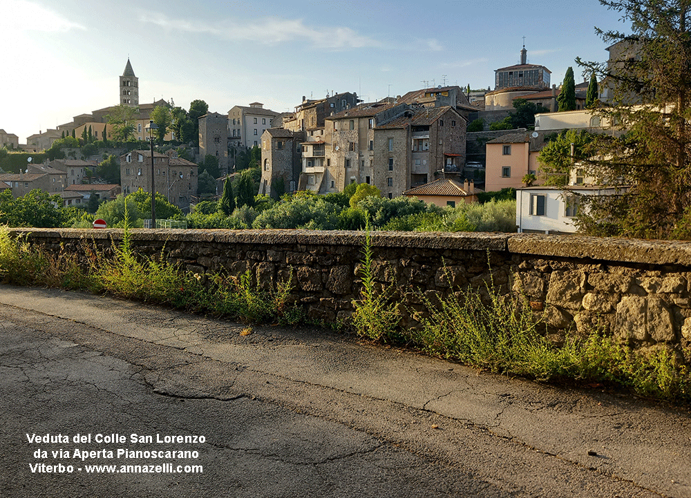 veduta colle san lorenzo da via aperta pianoscarano viterbo centro info foto anna zelli