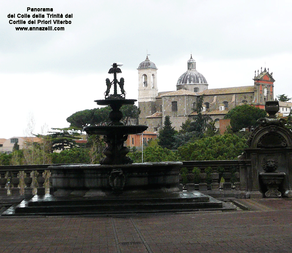 veduta del colle della trinità dal palazzo dei priori viterbo centro storico info e foto anna zelli
