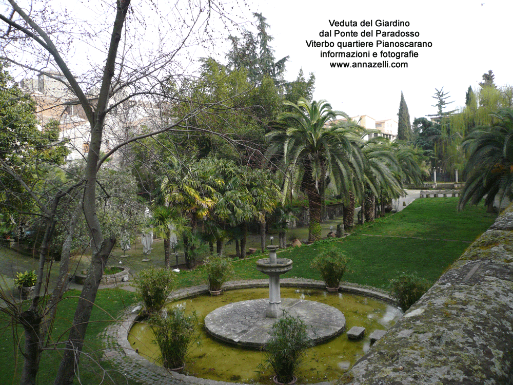 veduta del giardino del paradosso dal ponte del paradosso quartiere pianoscarano info e foto anna zelli