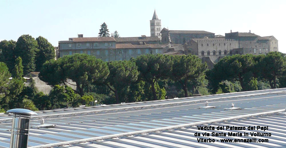 veduta palazzo dei papi da via santa maria in volturno viterbo centro info e foto anna zelli