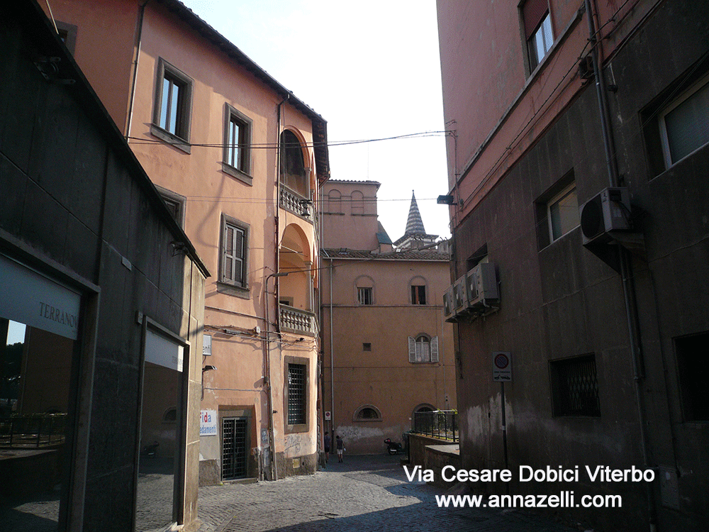 via cesare dobici veduta da via sacchi viterbo