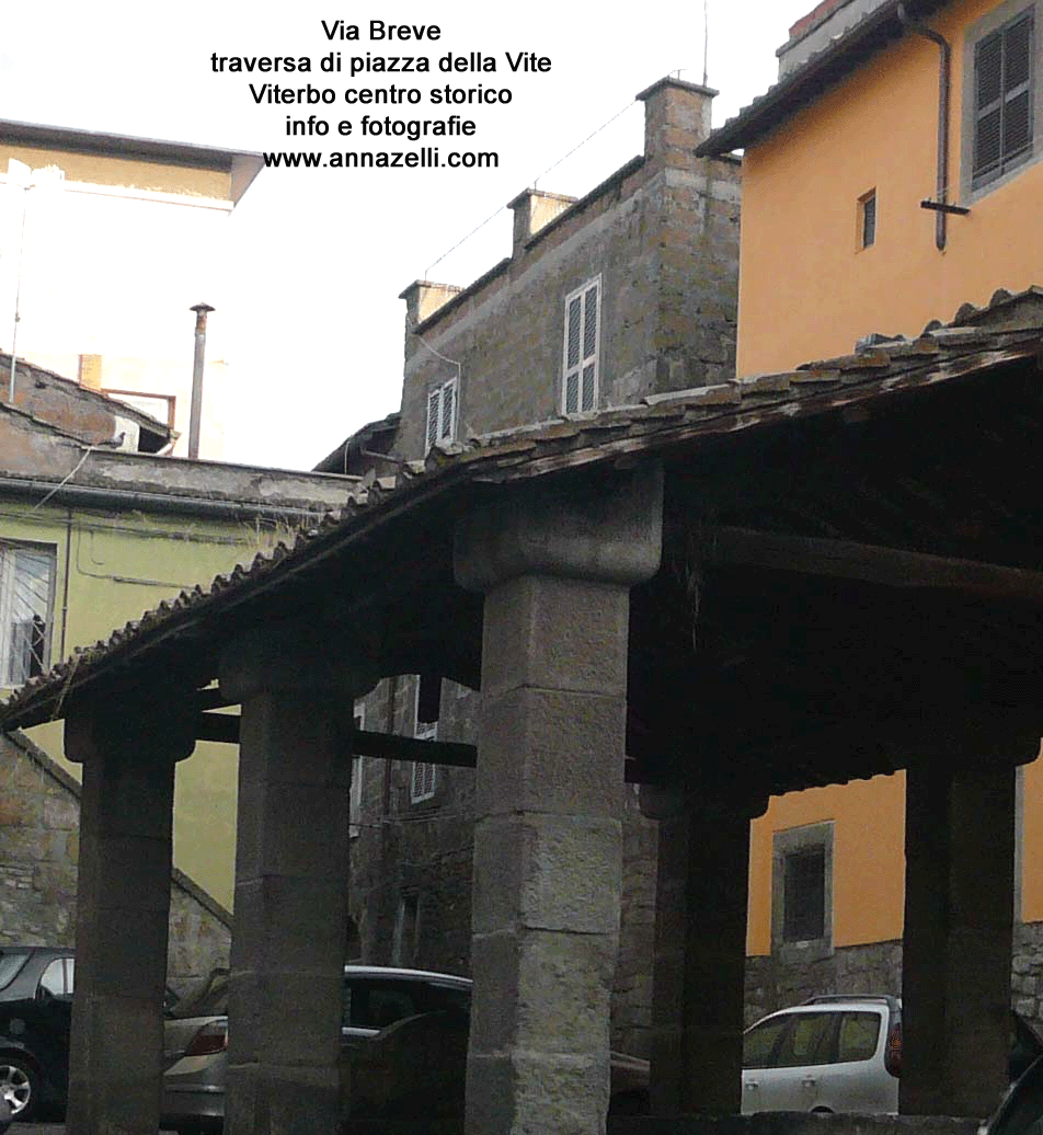 via breve traversa piazza della Vite, zona via orologio vecchio viterbo centro stroico info foto anna zelli