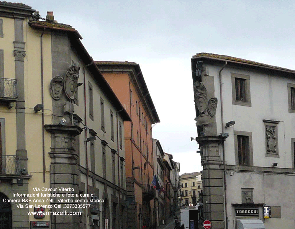 via cavour viterbo centro storico info e foto anna zelli