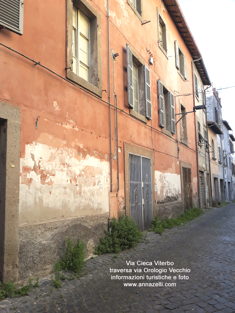 via cieca traversa via orologio vecchio viterbo centro storico info e foto anna zelli